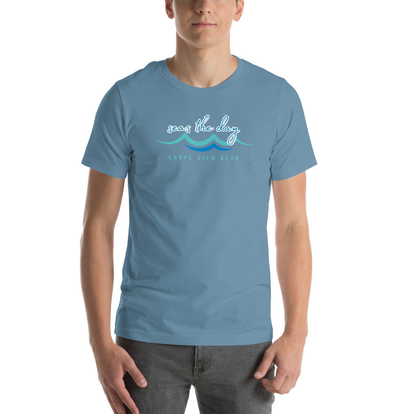 Carpe Diem Gear | Surf's Up| Surfing Watercolor DELUXE | Unisex 100% Cotton T-Shirt