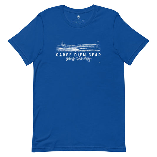 Carpe Diem Gear | Beach Life | Sailing Beach Shore | Unisex 100% Cotton T-Shirt