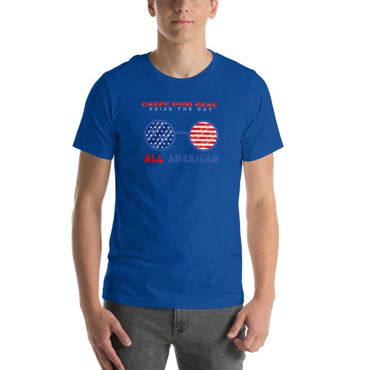 Carpe Diem Gear | Americana  | All American Glasses | Unisex 100% Cotton T-Shirt