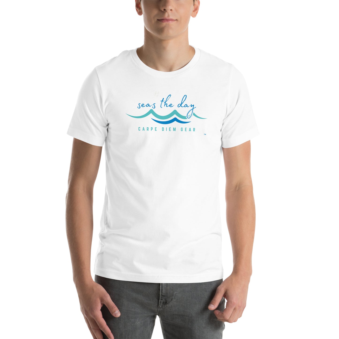 Carpe Diem Gear | Surf's Up| Surfing Watercolor DELUXE | Unisex 100% Cotton T-Shirt