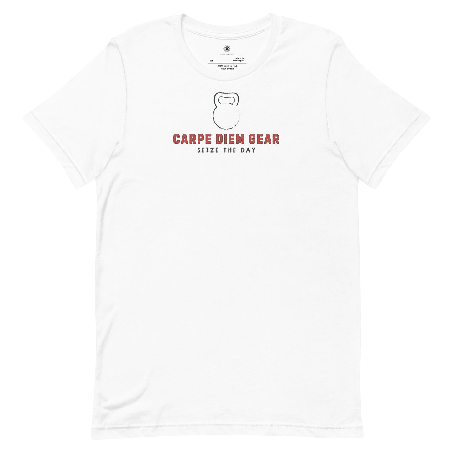 Carpe Diem Gear | Weightlifting | Kettlebell Strong (Deluxe) | Unisex 100% Ring-Spun Cotton