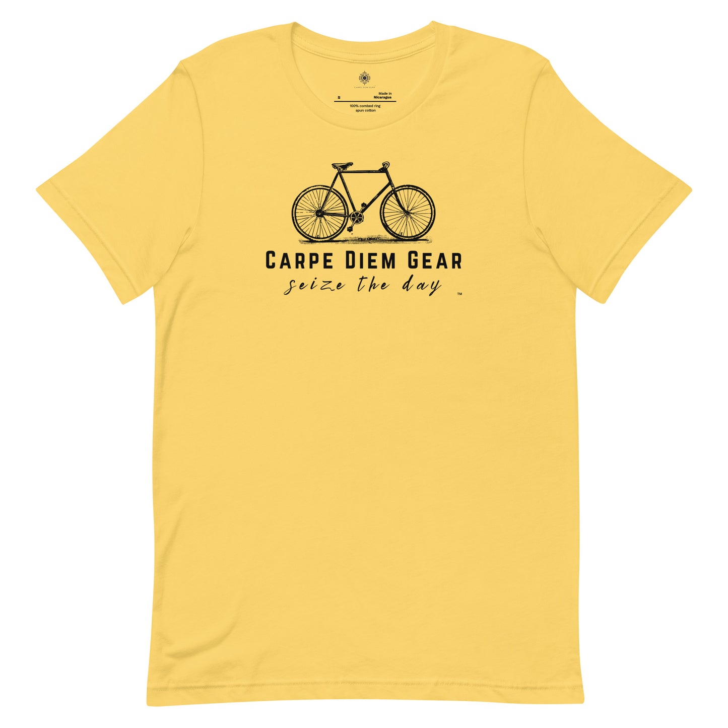 Carpe Diem Gear | Biking | All Black Standing Bike | Unisex 100% Cotton T-Shirt