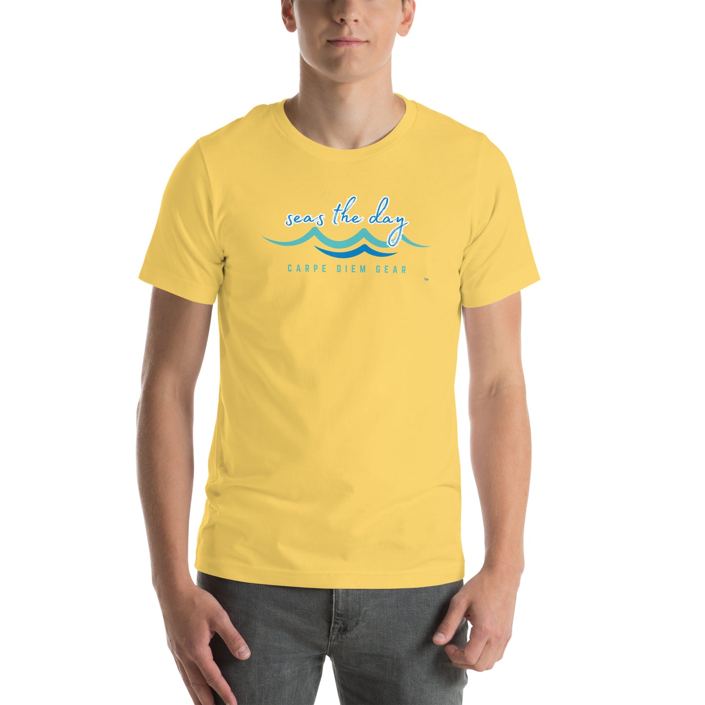 Carpe Diem Gear | Surf's Up| Surfing Watercolor DELUXE | Unisex 100% Cotton T-Shirt