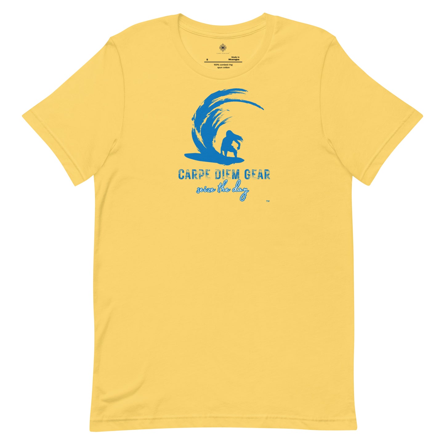 Carpe Diem Gear | Beach Life | Girl Surfing Tube | Unisex 100% Cotton T-Shirt
