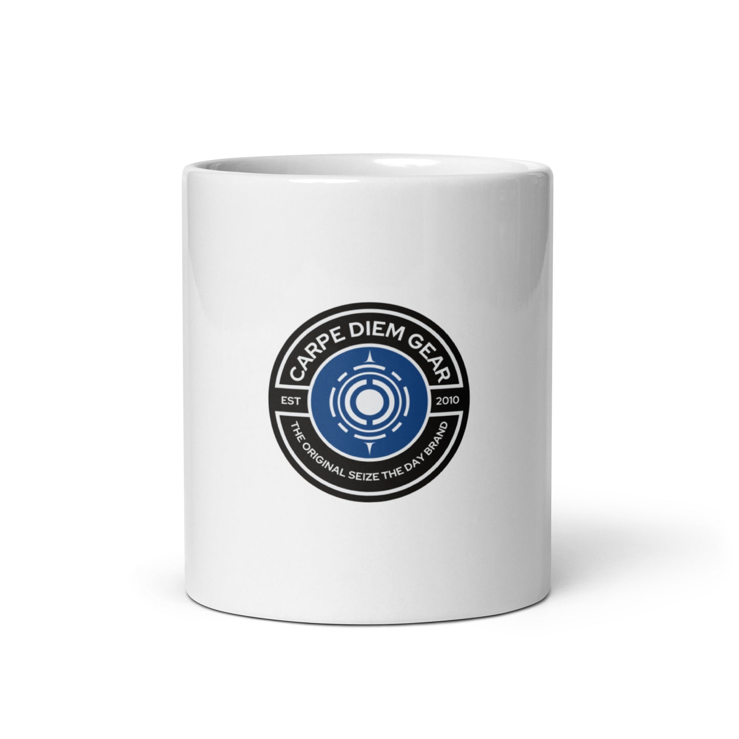 Carpe Diem Gear | Accessories | CDG Brand Logo (Blue) | White Mug (3 Sizes)