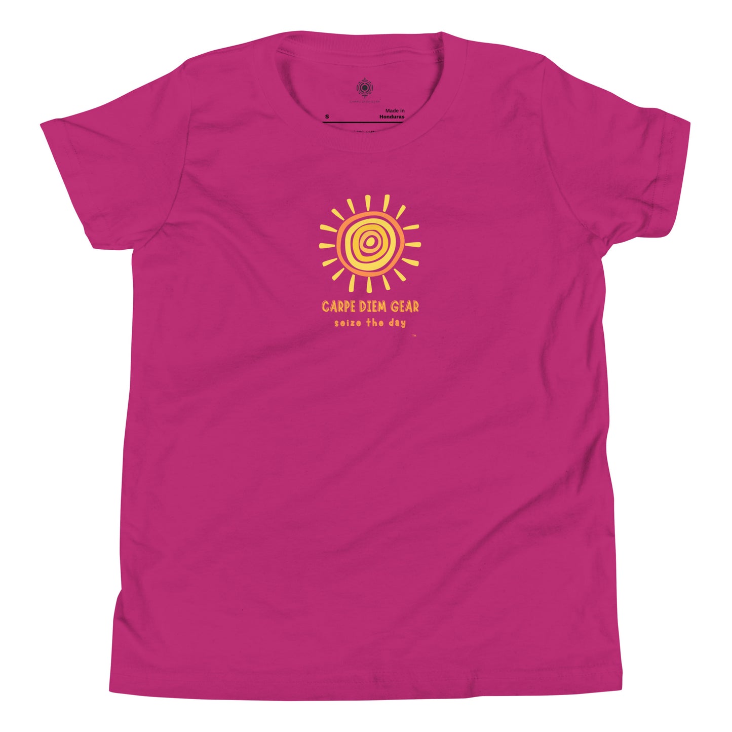 Carpe Diem Gear | Kid's Club | Sunshine | Youth 100% Ring-Spun Cotton Short Sleeve T-Shirt