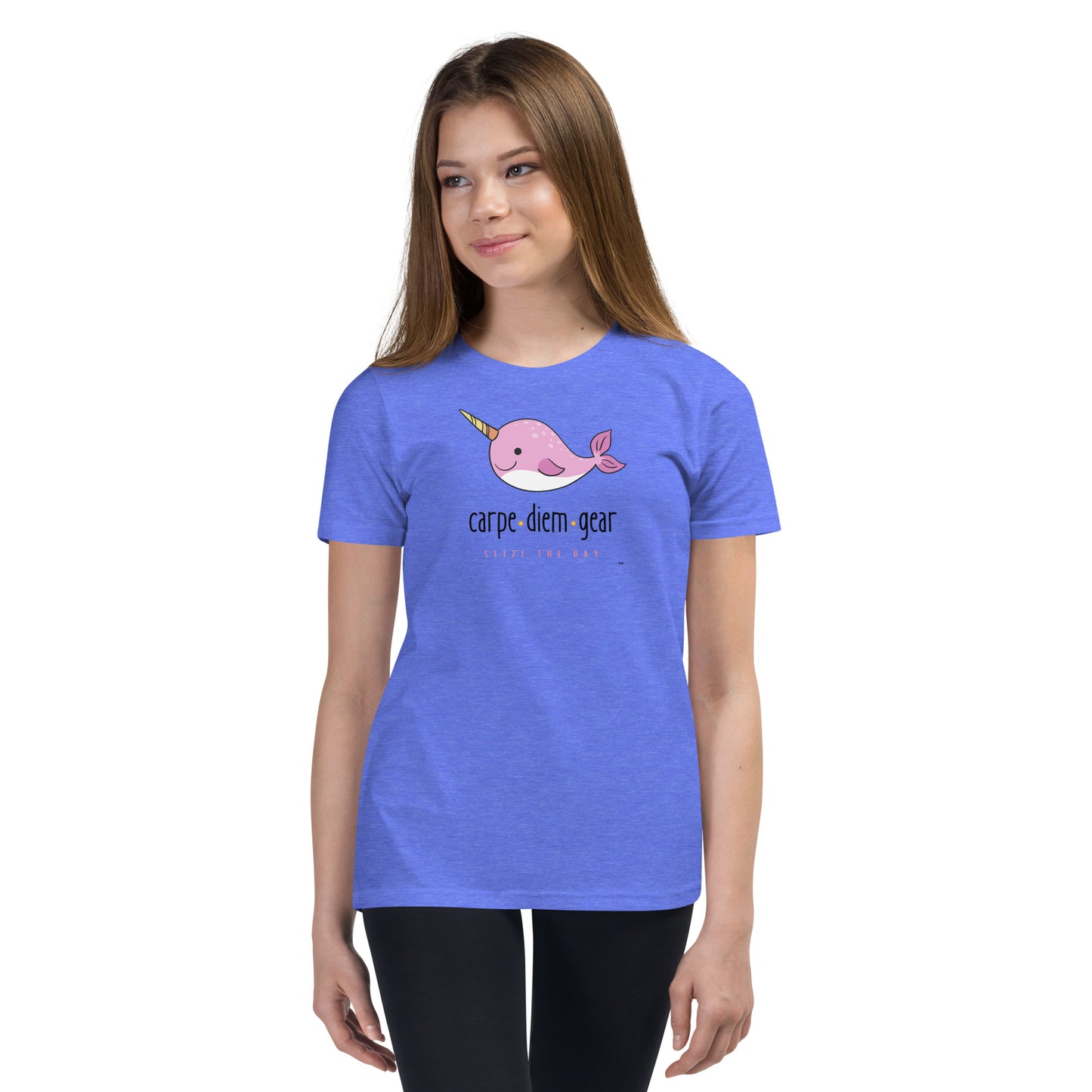 Carpe Diem Gear | Kid's Club | Pink Narwhal |  100% Cotton T-Shirt