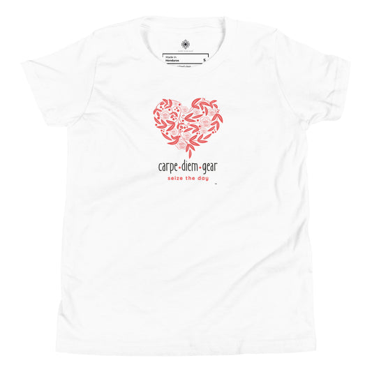 Carpe Diem Gear | Kids Club | Heart Vine | 100% Ring-Spun Cotton T-Shirt